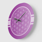 ONLY COLOR GRADIENTSプラム – 花の生け花 ラージ壁時計 (傾斜)