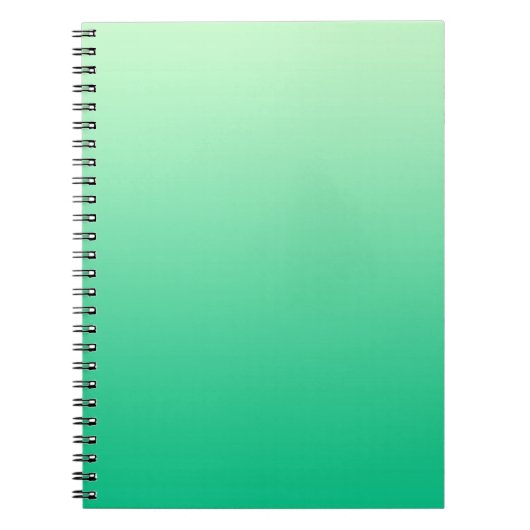 ONLY COLOR gradients - オシャレなocean green ノートブック (正面)
