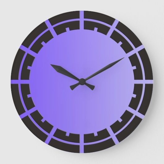 ONLY COLOR GRADIENTS violet – リングクロック顔 ラージ壁時計 (正面)