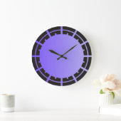 ONLY COLOR GRADIENTS violet – リングクロック顔 ラージ壁時計 (ホーム)