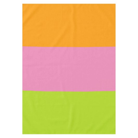 ONLY COLOR pattern orange green + your backgr. テーブルクロス (正面)