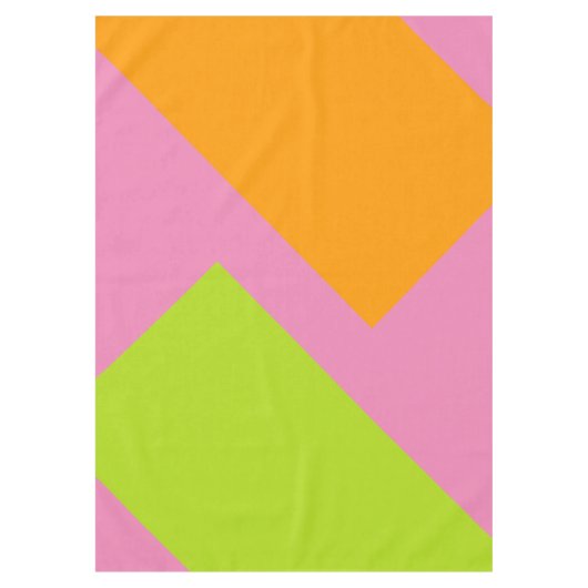 ONLY COLOR pattern orange green + your backgr. テーブルクロス (正面)