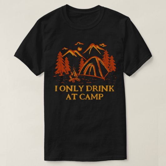 Only Drink at Camp Drink Camping Realcove Camp Tシャツ (デザイン正面)