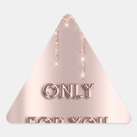 Only For YouショッピングバラDrips金ゴールド三角形 三角形シール (正面)