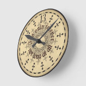 「Only Forever」（13時間） ラウンド壁時計 (傾斜)