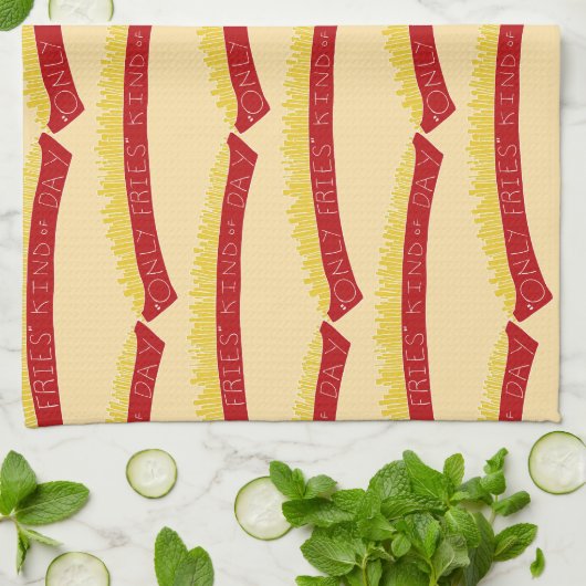 Only Fries Kind of Day 🍟 キッチンタオル (折り畳み)