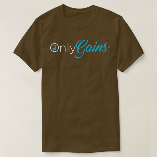 Only gains funny trainings gym  tシャツ (デザイン正面)