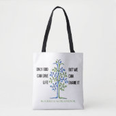 Only God Can Give Life Tree Awareness トートバッグ (正面)