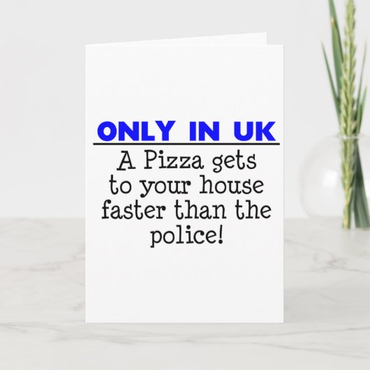 Only in the Uk - おもしろいことわざ/引用文 カード (正面)