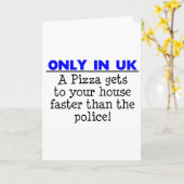 Only in the Uk - おもしろいことわざ/引用文 カード (黄色い花)