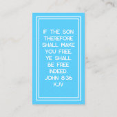 Only Jesus Can Make You Free Christian Outreach  名刺 (裏面)