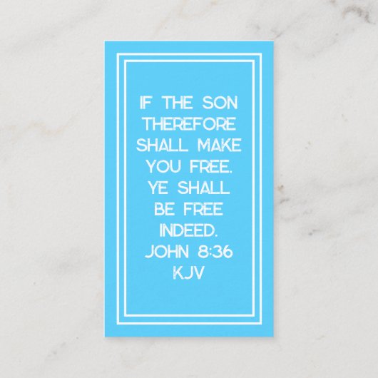 Only Jesus Can Make You Free Christian Outreach 名刺 (裏面)