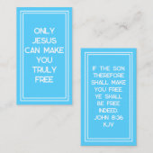 Only Jesus Can Make You Free Christian Outreach  名刺 (正面/裏面)