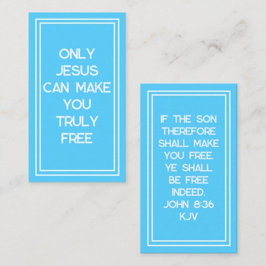 Only Jesus Can Make You Free Christian Outreach  名刺 (正面/裏面)