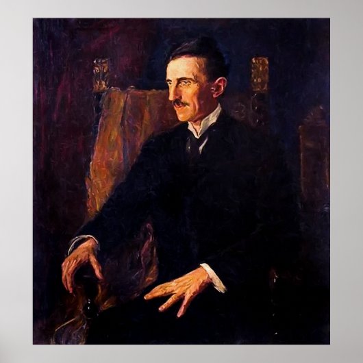 Only Known Life Portrait of Nikola Tesla  1916 ポスター (正面)