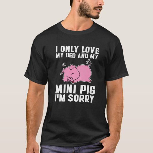 Only Love My Bedとミニピグミニピグオーナー Tシャツ (正面)