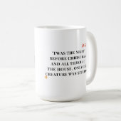 Only One Creature Was Stirring: Festive Feline コーヒーマグカップ (正面右)