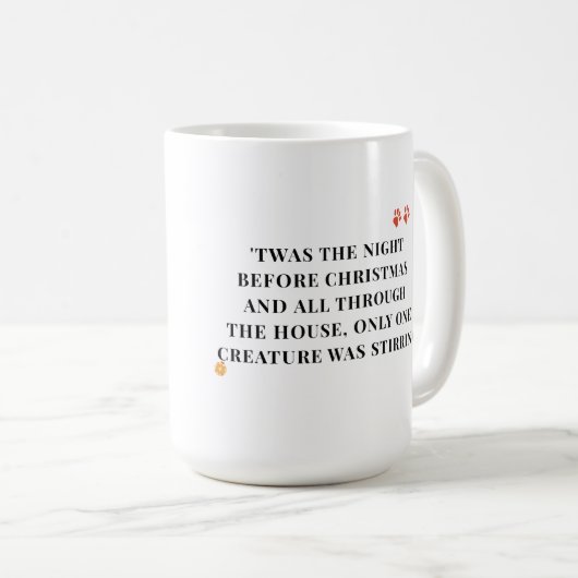Only One Creature Was Stirring: Festive Feline コーヒーマグカップ (正面右)