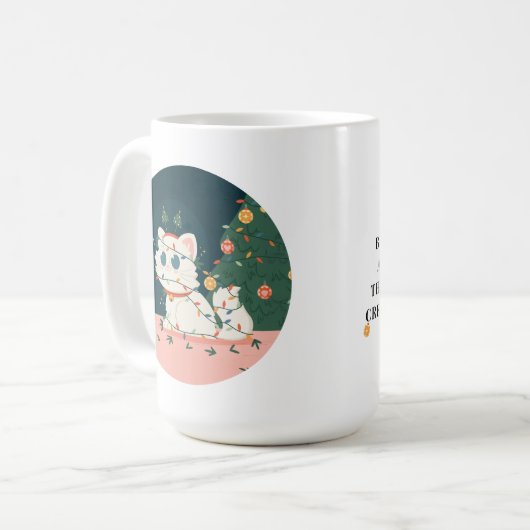 Only One Creature Was Stirring: Festive Feline コーヒーマグカップ (正面左)