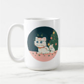 Only One Creature Was Stirring: Festive Feline コーヒーマグカップ (左)