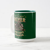 Only The Best Father Ride Motorcycles, Have Beards ツートーンマグカップ (正面左)