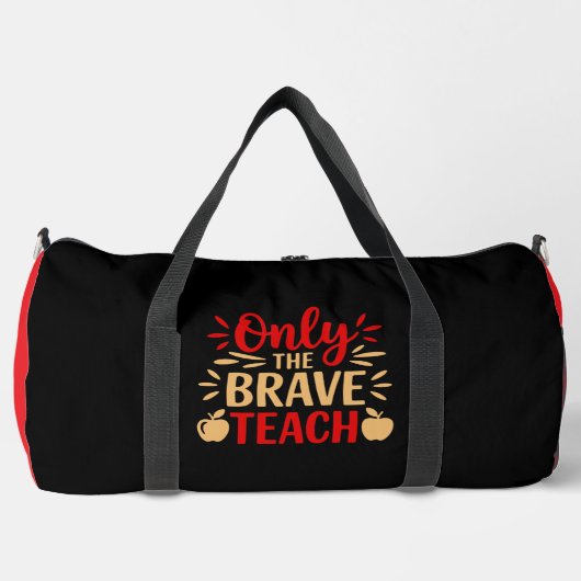 Only The Brave Teach Apple Design ダッフルバッグ (正面)