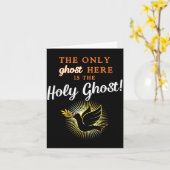 Only The Holy Ghost - Funny Anti Halloween Christi カード (黄色い花)