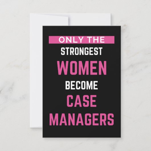 Only The Strongest Women Become Case Managers サンキューカード (正面)