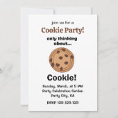 Only Thinking About Cookie Funny Food Party 招待状 (正面)