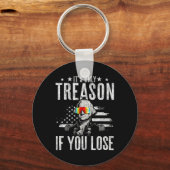 Only Treason If You Lose George Washington 4th Of キーホルダー (正面)