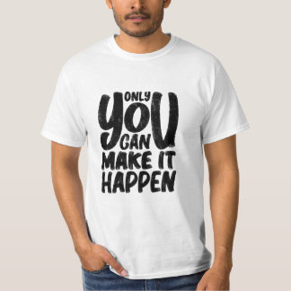 「only_u_can_make_it_hunce」引用文 tシャツ