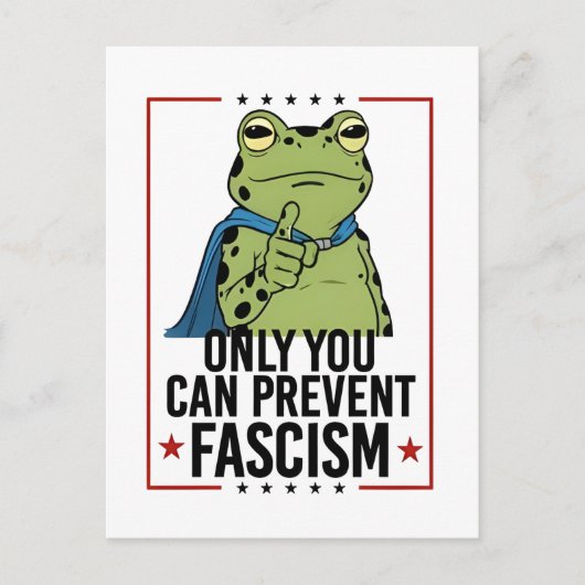 Only you Can Prevent Facism Democratic USA Patriot シーズンポストカード (正面)