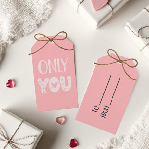 Only You Pink Valentine's Day ギフトタグ