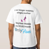 Onlyfans vs シングルマザー tシャツ (裏面)