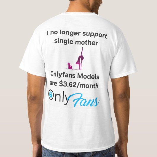 Onlyfans Vs. Single Mothers Tシャツ (裏面)