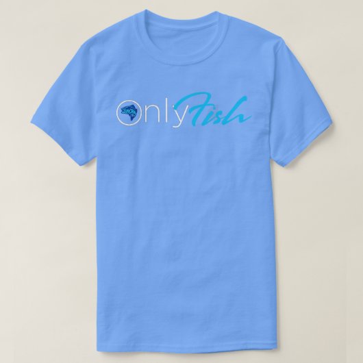 Onlyfish魚釣りT Tシャツ (デザイン正面)