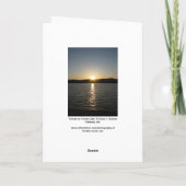 Onota湖の日没: 縦 カード (裏面)