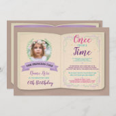 Onpe A Time Photo Story Tale Book誕生日 招待状 (正面/裏面)