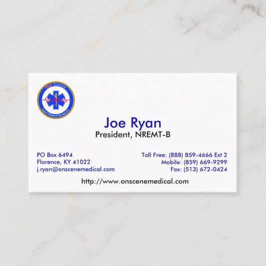 OnSceneカードジュニア 名刺 (正面)