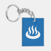 Onsenの♨の温泉の温泉の日本人の印 キーホルダー (正面左)