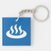 Onsenの♨の温泉の温泉の日本人の印 キーホルダー (裏面)