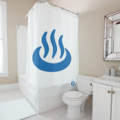 Onsenの♨の温泉の温泉の日本人の印 シャワーカーテン (インサイチュ)