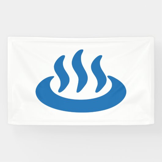 Onsenの♨の温泉の温泉の日本人の印 横断幕 (横)