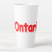 「#Ontario」かわいいデザイン。買今 カフェラテマグ (正面)