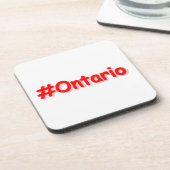 「#Ontario」かわいいデザイン。買今 コースター (左側)