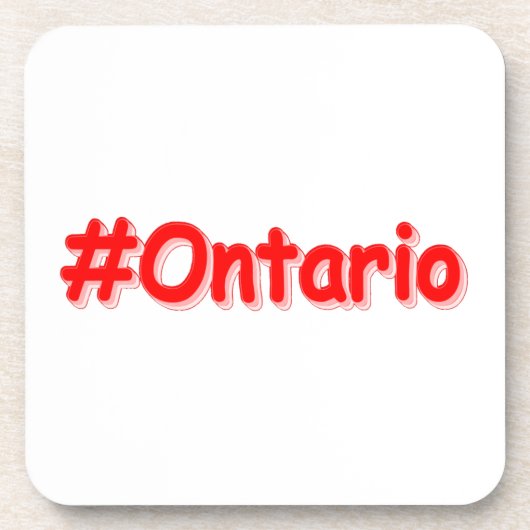 「#Ontario」かわいいデザイン。買今 コースター (正面)