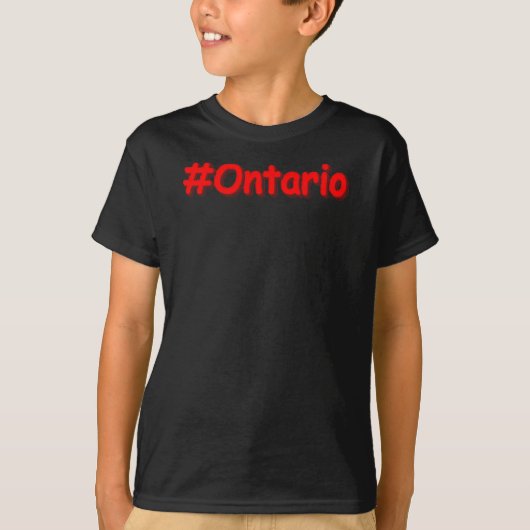 「#Ontario」かわいいデザイン。買今 Tシャツ (正面)