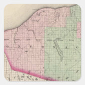 Ontonagon County Michigan スクエアシール (正面)