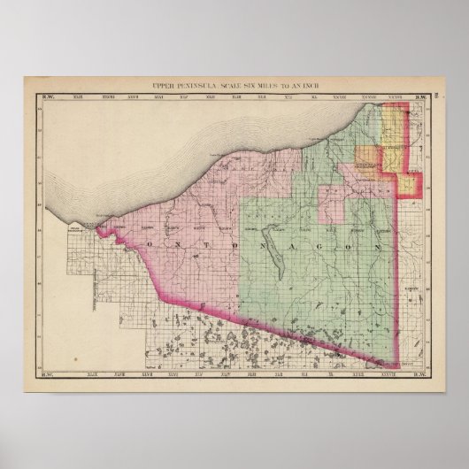 Ontonagon County Michigan ポスター (正面)