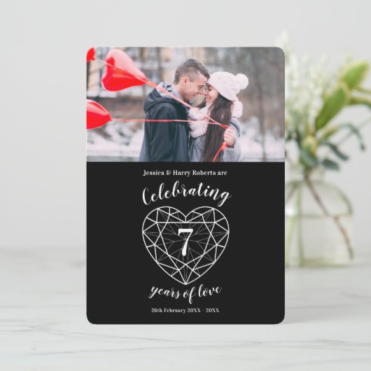 Onyx Anniversary 7年の写真パーティの招待状 招待状 (スタンド正面)